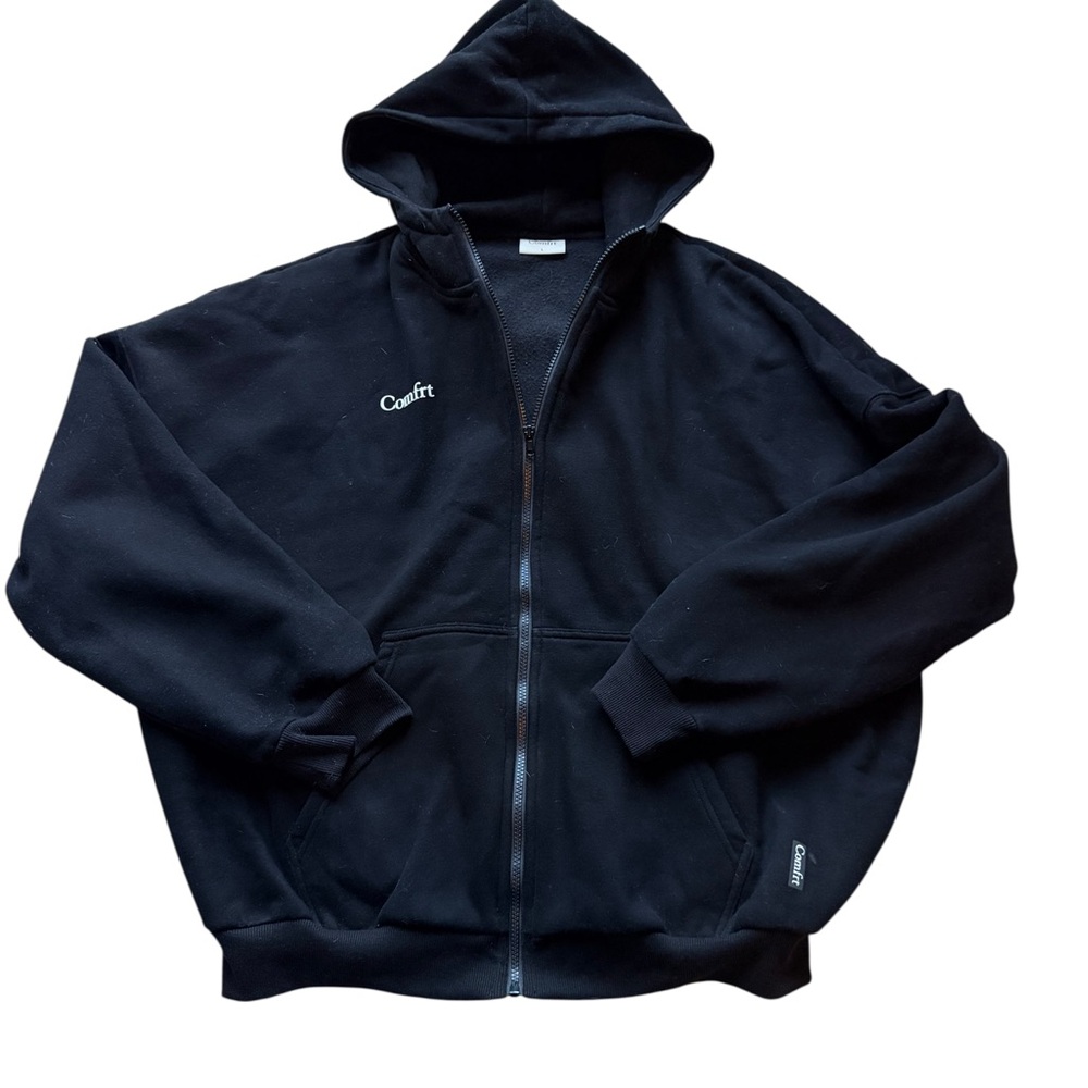 Comfrt Women's Black Zip-Up Hoodie NWOT - Picture 3 of 7